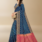Viyona Blue Silk Jacquard Fancy Saree-PL-158