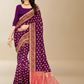 Viyona Purple Silk Jacquard Fancy Saree-PL-159