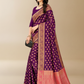 Viyona Purple Silk Jacquard Fancy Saree-PL-159