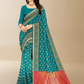 Viyona Sea Green Silk Jacquard Fancy Saree-PL-160