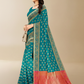 Viyona Sea Green Silk Jacquard Fancy Saree-PL-160