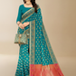 Viyona Sea Green Silk Jacquard Fancy Saree-PL-160