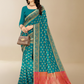 Viyona Sea Green Silk Jacquard Fancy Saree-PL-160