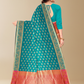 Viyona Sea Green Silk Jacquard Fancy Saree-PL-160