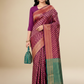 Viyona Purple Silk Jacquard Fancy Saree-PL-165
