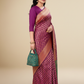 Viyona Purple Silk Jacquard Fancy Saree-PL-165