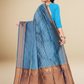 Viyona Sky Blue Silk Jacquard Fancy Saree-PL-167