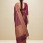 Viyona Wine Silk Jacquard Fancy Saree-PL-173