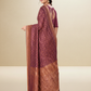 Viyona Wine Silk Jacquard Fancy Saree-PL-173