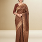 Viyona Brown Silk Jacquard Fancy Saree-PL-174