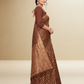 Viyona Brown Silk Jacquard Fancy Saree-PL-174