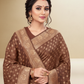 Viyona Brown Silk Jacquard Fancy Saree-PL-174