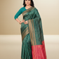 Viyona Green Silk Jacquard Fancy Saree-PL-175