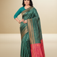 Viyona Green Silk Jacquard Fancy Saree-PL-175
