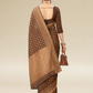 Viyona Brown Silk,Jacquard saree - PL-177