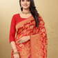 Viyona Red Silk,Jacquard saree - PL-186