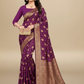 Viyona Magenta Silk,Jacquard saree - PL-194