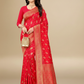 Viyona Red Silk,Jacquard saree - PL-197