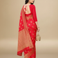 Viyona Red Silk,Jacquard saree - PL-197