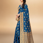 Viyona Blue Silk,Jacquard saree - PL-199