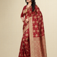 Viyona Red Silk,Jacquard saree - PL-206