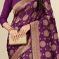 Viyona Purple Silk,Jacquard saree - PL-207