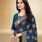 Viyona Blue Silk,Jacquard saree - PL-209