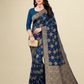 Viyona Blue Silk,Jacquard saree - PL-209