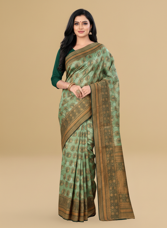 Viyona Navy Silk,Jacquard saree - PL-239