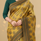 Viyona Mustard Silk,Jacquard saree - PL-243