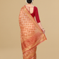 Viyona Peach Silk,Jacquard saree - PL-245