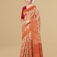 Viyona Peach Silk,Jacquard saree - PL-245