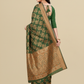 Viyona Green Silk,Jacquard saree - PL-246