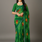 Green Chiffon Printed Saree - RangaRang-1004