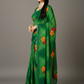 Green Chiffon Printed Saree - RangaRang-1004