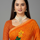 Orange Chiffon Printed Saree - RangaRang-1006