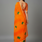 Orange Chiffon Printed Saree - RangaRang-1006