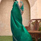 VIYONA FASHION Green Chiffon Saree with Jarkan Work Border and Blouse - PL-VY-12