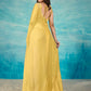 VIYONA FASHION Yellow Chiffon Saree with Jarkan Work, Traditional Indian Ethnic Wear - PL-VY-18