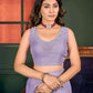 VIYONA FASHION Lavender Chiffon Saree with Jarkan Embellishment Work, Traditional Indian Ethnic Wear - PL-VY-22