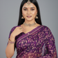 Purple Georgette Digital Print Saree - VY-HUMTUM-1003