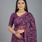 Purple Georgette Digital Print Saree - VY-HUMTUM-1003