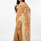 Rust Chiffon Printed Saree - Vatika-1004